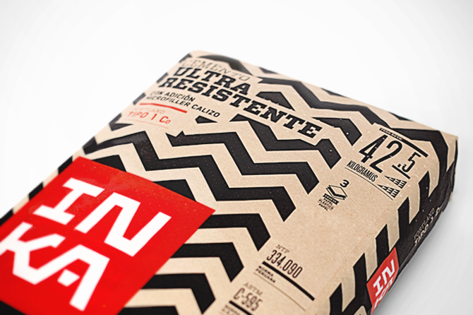 秘鲁cementos inka袋装水泥品牌标志设计包装设计