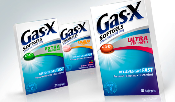 Gas-x 药品包装设计欣赏效果图-尚略品牌策划与广告设计公司