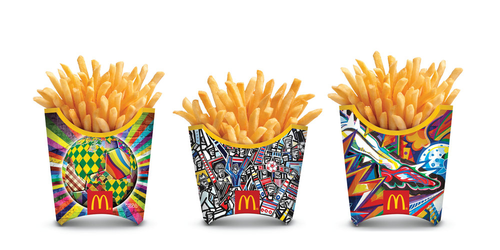 麦当劳为2014年FIFA世界杯推出全新薯条盒包装设计-尚略 上海知名策划设计公司