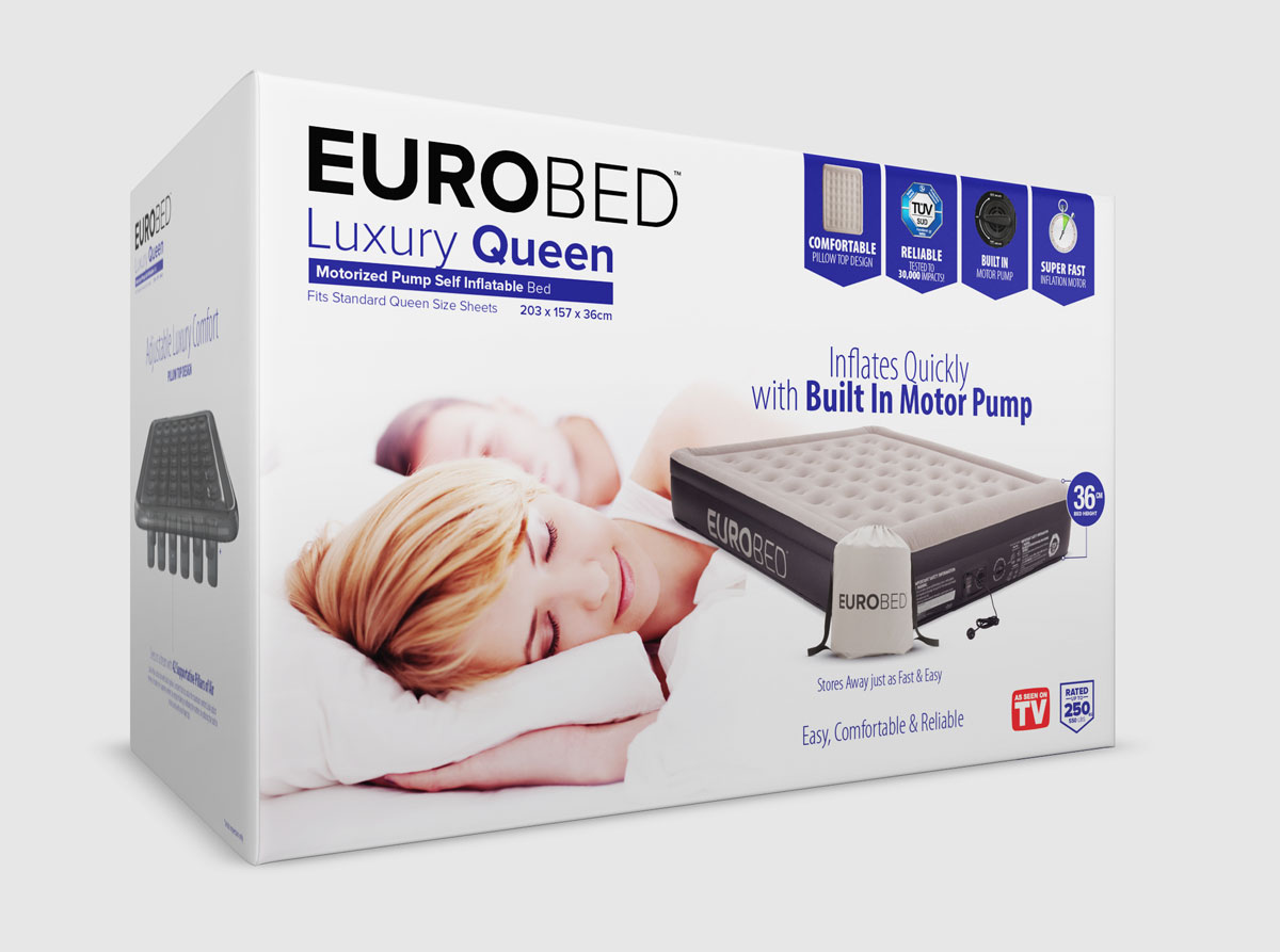 上海包装设计公司设计分享——EuroBed 空气（充气）床垫包装设计1