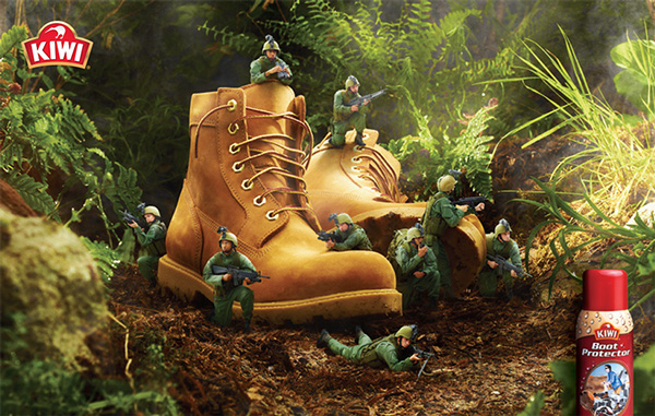 Kiwi鞋子平面广告设计-上海广告设计公司尚略广告分享1-皮靴广告