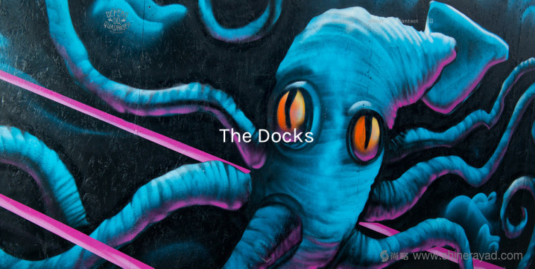 码头夜总会海洋生物文化墙壁纸插画设计-章鱼-上海品牌设计公司商业插画设计欣赏1