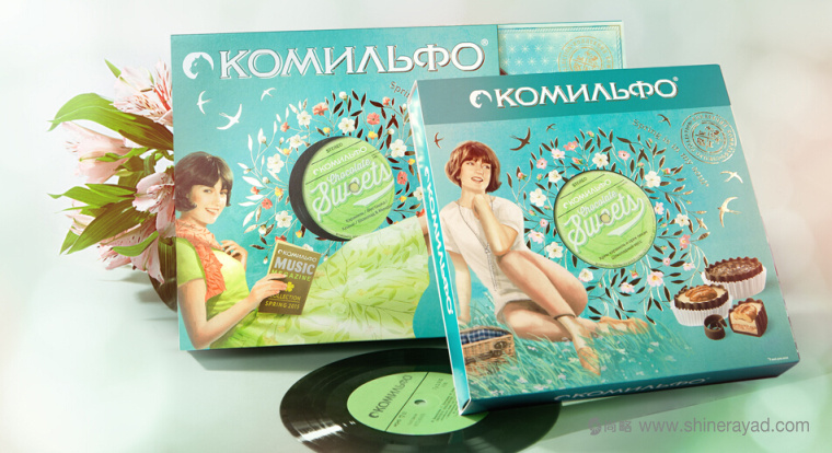 雀巢俄罗斯巧克力音乐光盘元旦礼盒包装设计-上海礼品包装设计公司1