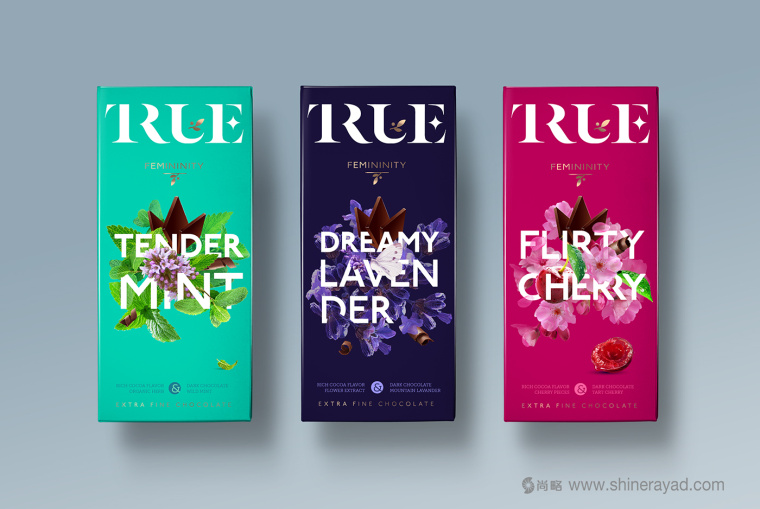 TRUE 花草口味巧克力包装设计-上海食品包装设计公司包装设计品鉴1