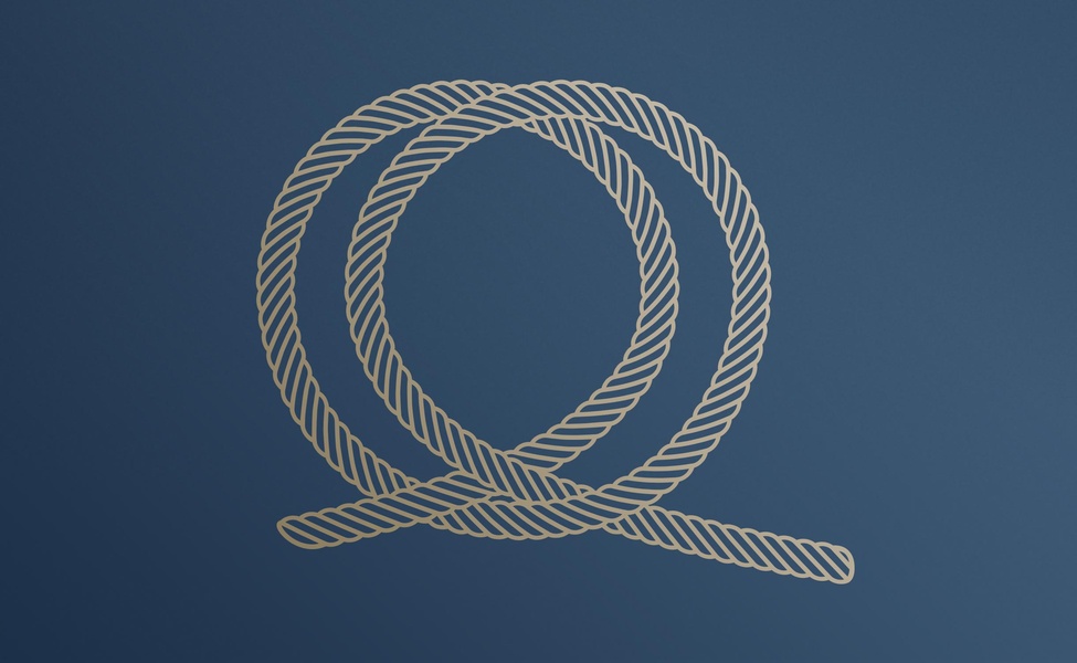 QuayStreet金融资产管理公司绳索双Q字母logo设计-上海LOGO设计公司