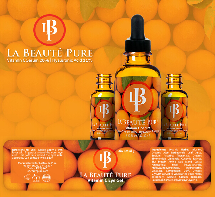 La Beauté Pure 抗衰老精华化妆品品牌设计包装设计