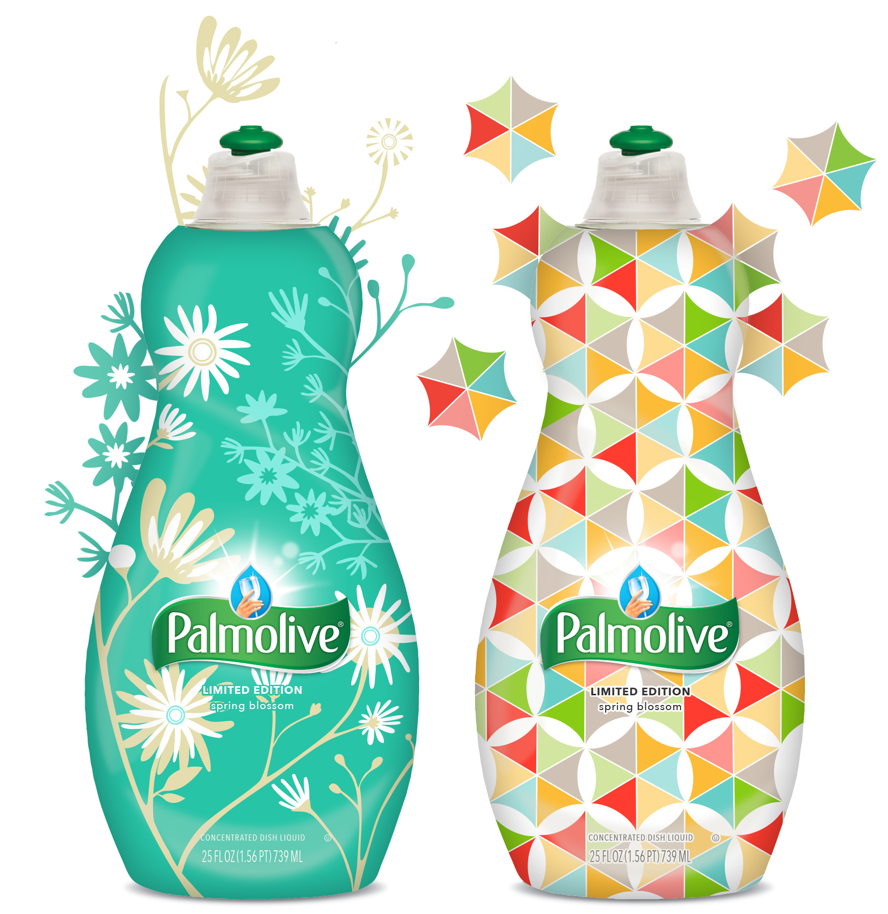 上海包装设计公司尚略广告：高露洁棕榄Palmolive春夏秋冬清洁剂包装设计-春夏包装设计