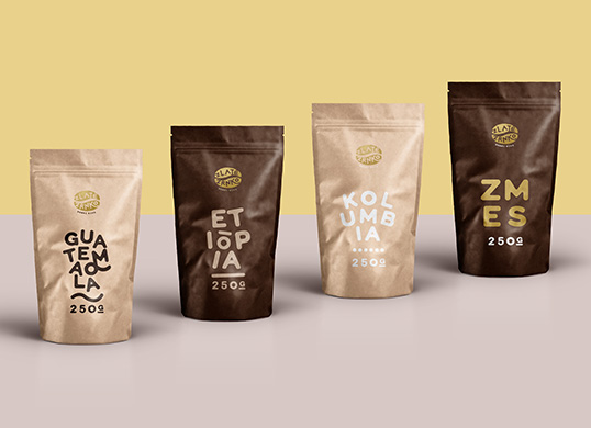 上海包装设计公司分享Zlaté Zrnko烘培咖啡包装设计1