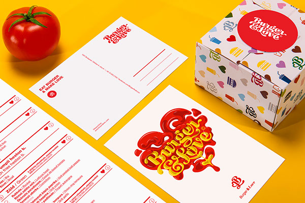 Burger&Love 汉堡快餐餐厅品牌形象设计20-VI设计