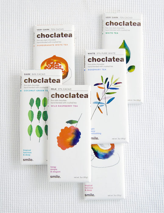 尚略上海包装设计公司设计佳作：Choclatea水彩插画茶叶包装设计1