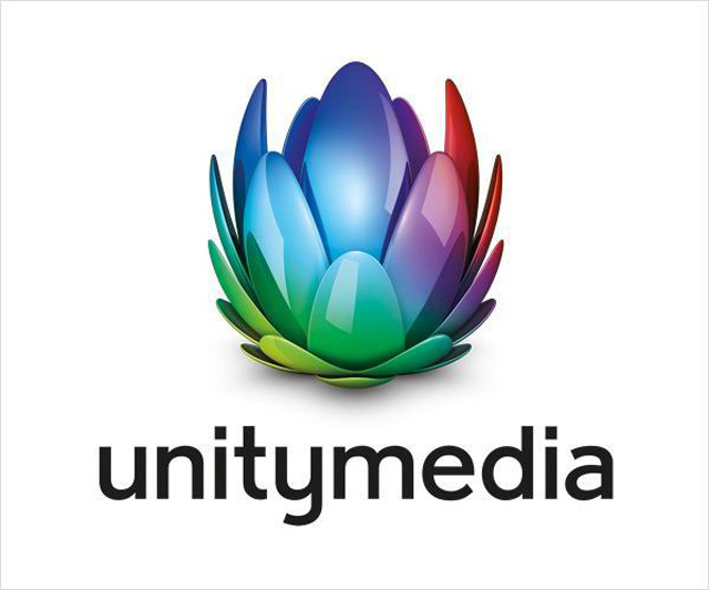 德国有线电视公司Unitymedia莲花标志设计品牌形象设计1