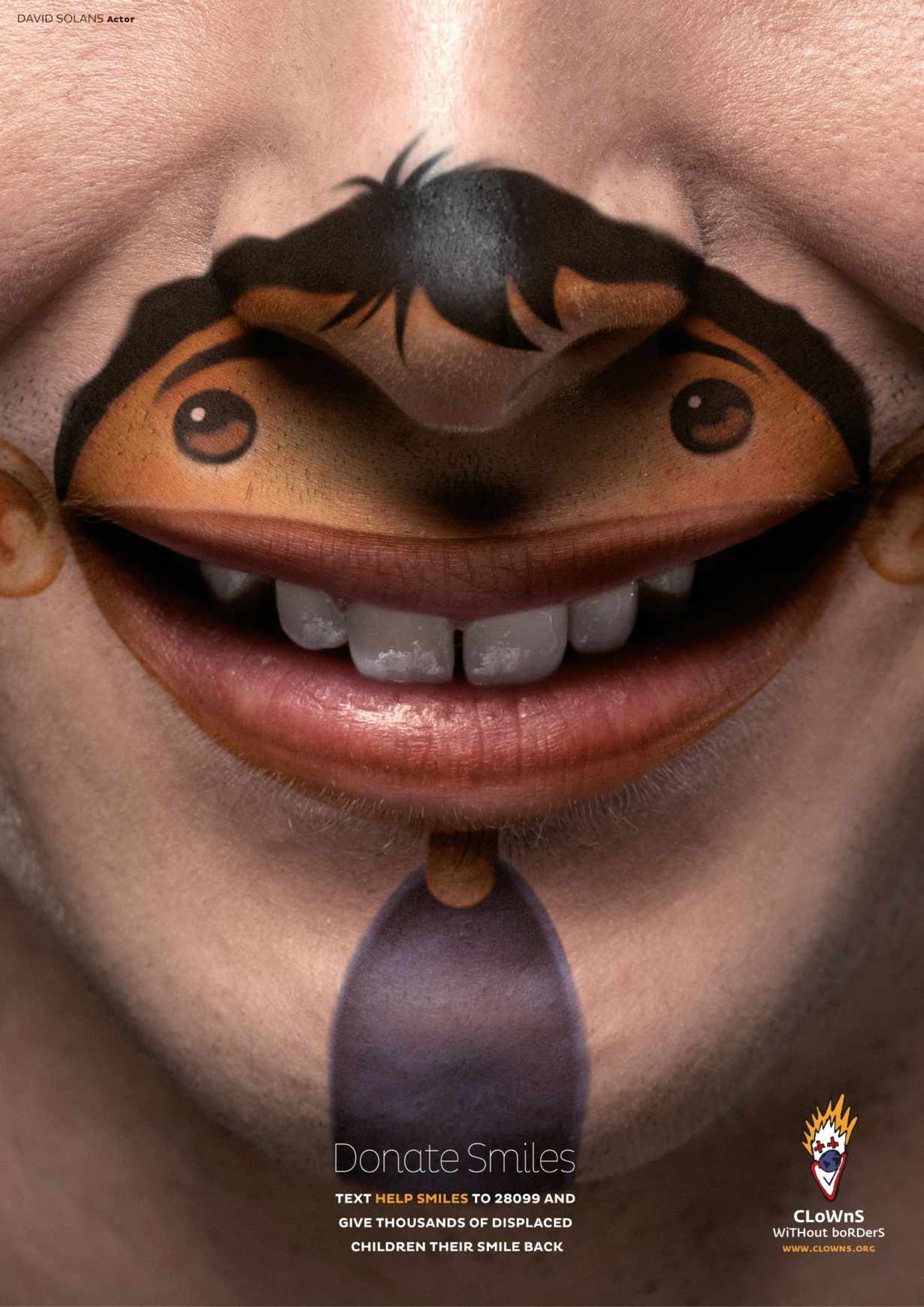小丑无国界捐赠公益平面创意广告笑脸篇策划设计1