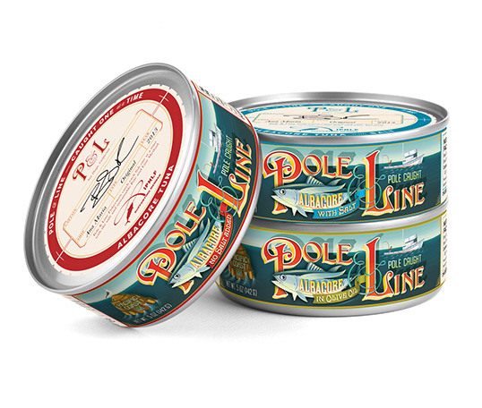 Pole & Line 金枪鱼罐头包装设计1