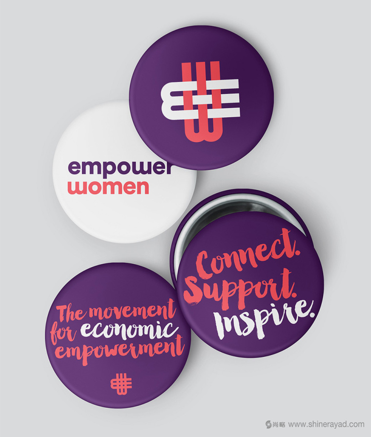 公益机构EmpowerWomen 妇女权益促进会标志设计紫色品牌形象设计10