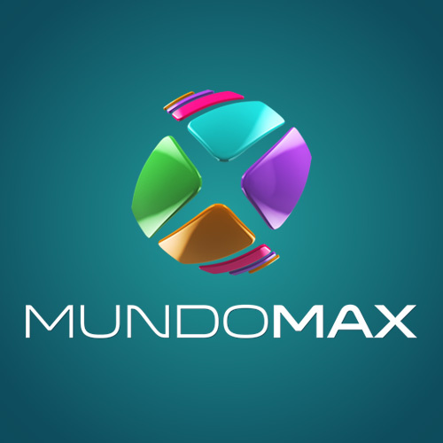 美国西班牙语电视台MundoMax新3D立体X字母LOGO设计1