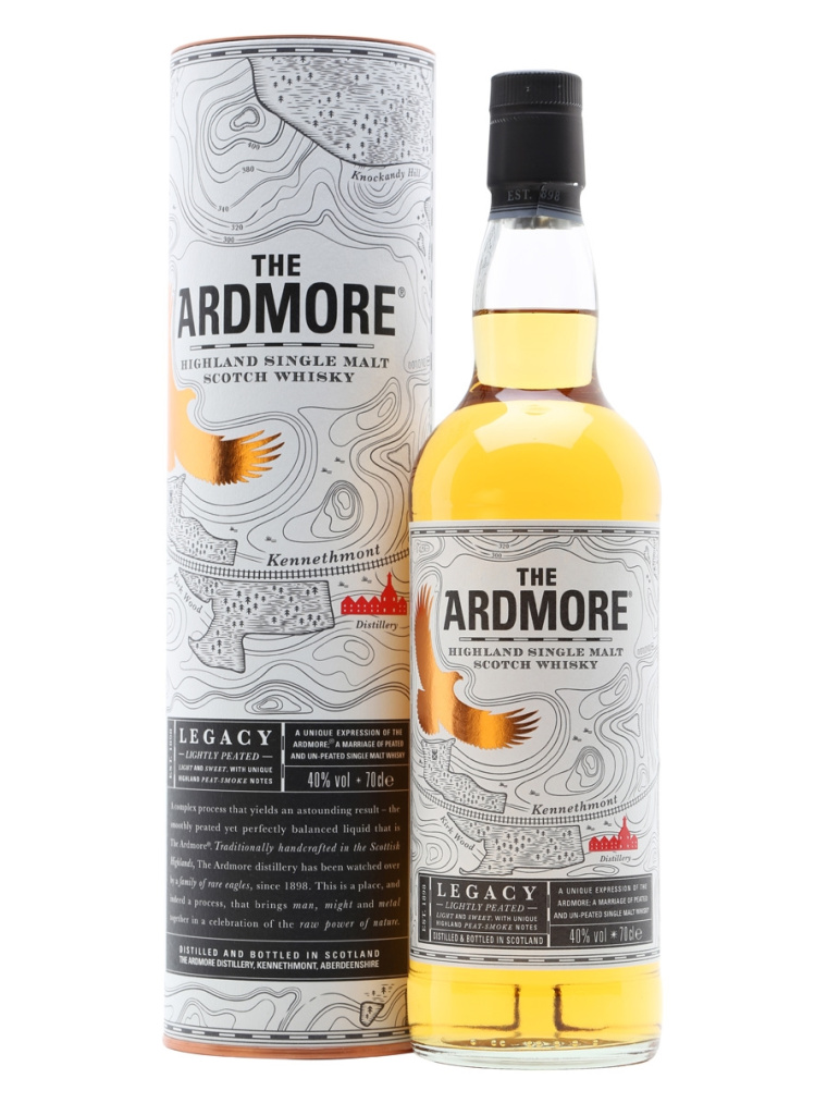 Ardmore 地图插画风格高端威士忌白酒包装设计1