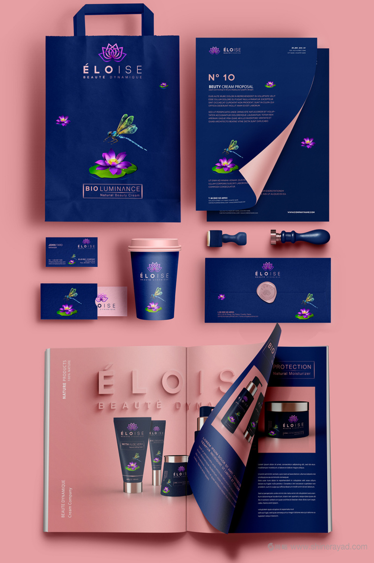 ELOISE化妆品企业形象设计-品牌VI识别设计，宣传册设计、包装设计6
