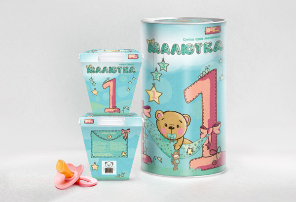 乌克兰Малютка 国外婴儿奶粉包装设计-1岁年龄段奶粉包装设计2
