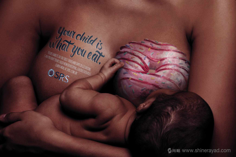 SPRS关注母亲乳营养喂养公益平面广告创意设计1