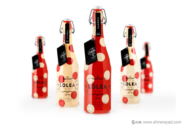 西班牙Lolea 气泡酒包装设计红黄色-上海包装设计公司1
