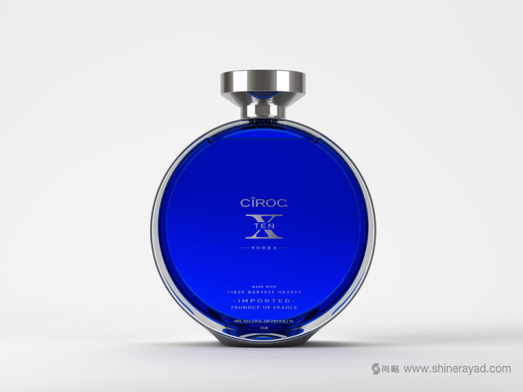 ciroc 伏特加酒瓶瓶型设计外盒包装设计