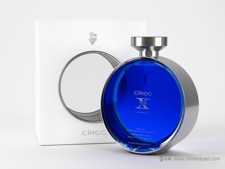 CiROC 伏特加酒瓶瓶型设计外盒包装设计-上海包装设计公司5