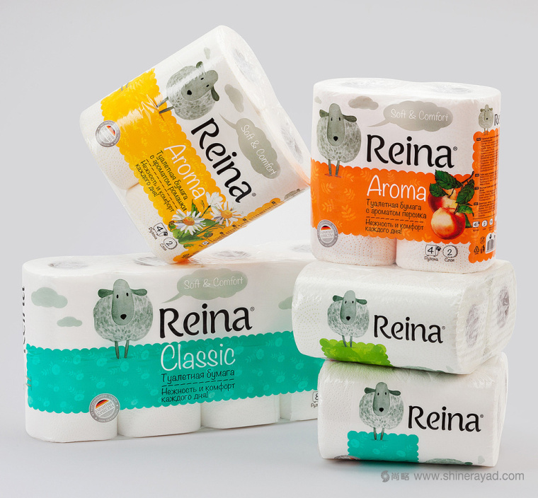 Reina 小绵羊系列餐巾纸卫生纸包装设计-上海包装设计公司-上海品牌策划设计公司1