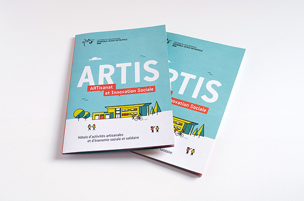 Artis 创新社交网站互联网公司宣传画册设计b扁平化插画风格-上海画册设计公司