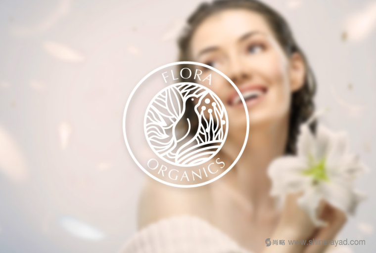Flora Organics 有机天然化妆品品牌小鸟标志设计-上海品牌设计公司1