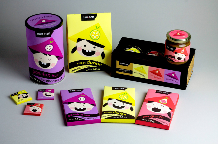 上海包装设计公司欣赏：可爱儿童的越南namnam儿童巧克力包装设计1