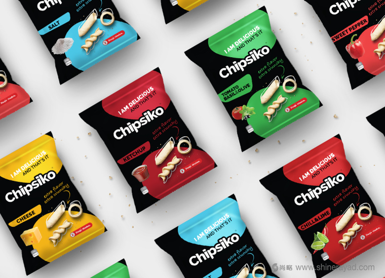 1Chipsiko 薯条零食包装设计全家福-上海食品快消品包装设计公司