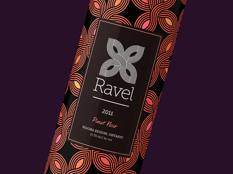 几何线条图形风格 RAVEL葡萄酒品牌商标设计与包装酒标设计－上海包装设计公司2