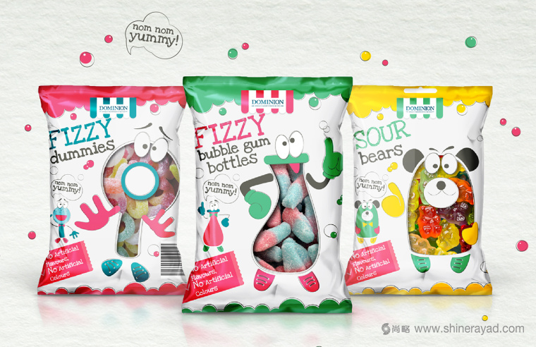 上海包装设计公司欣赏：Fizzy 儿童QQ果糖糖果包装设计1