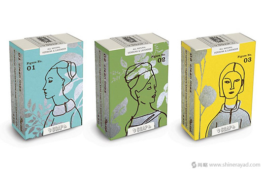 上海包装设计公司设计欣赏：简洁线条人物肥皂包装设计1