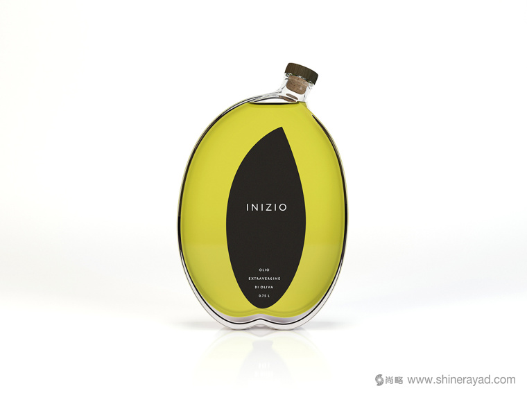 Inizio 橄榄油瓶型造型设计-上海食用油包装设计公司