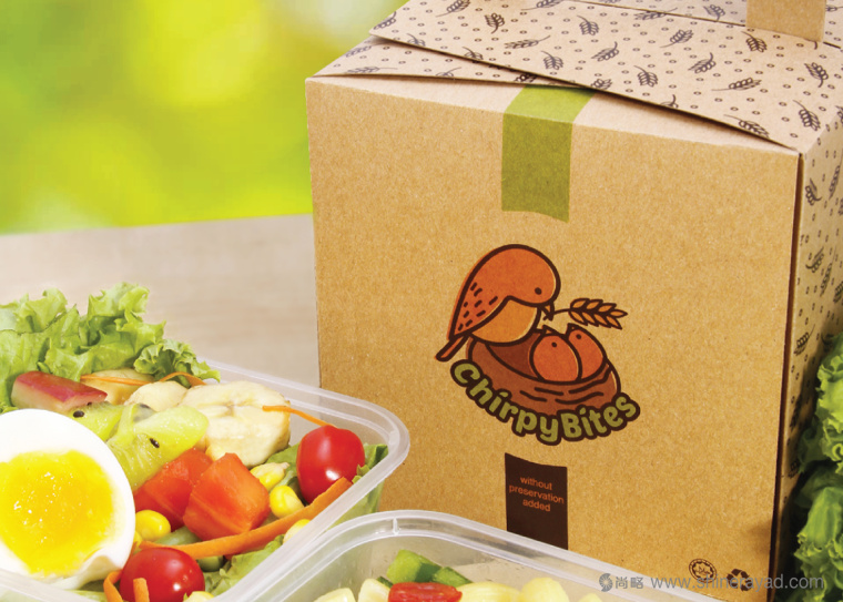 ChirpyBites 儿童平衡营养餐品牌鸟巢logo设计与品牌VI形象设计1