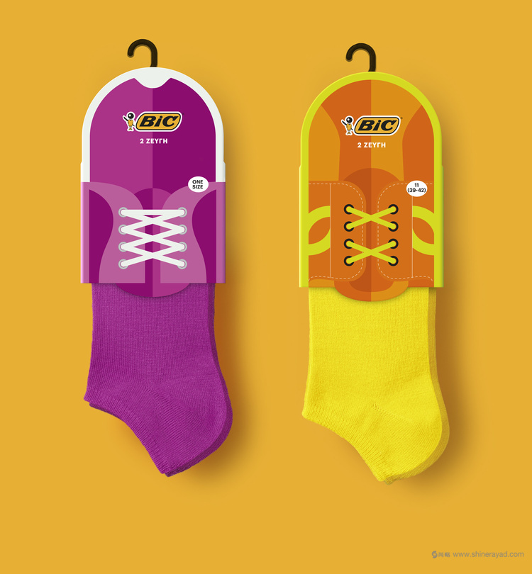 BIC品牌有创意的袜子包装设计-上海包装设计公司设计欣赏1