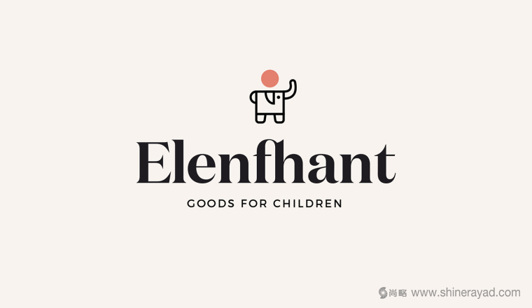 小象风格 Elenfhant 儿童在线精品店电商logo设计-上海logo设计公司2
