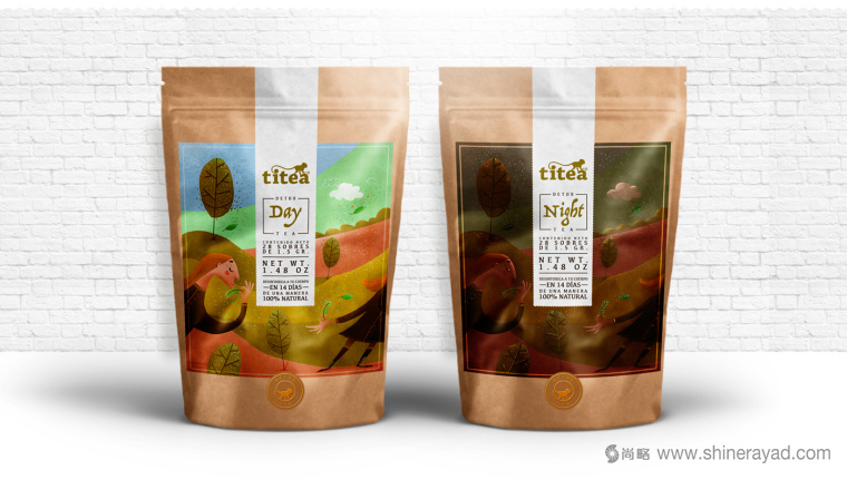 TITEA 伶猴品牌茶叶包装设计插画设计-上海包装设计公司2