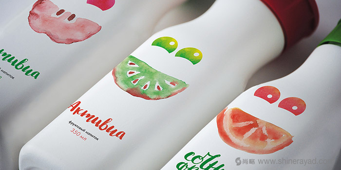 水彩手绘水果插画设计akmubua 果汁饮料饮品包装设计-上海包装设计公司1