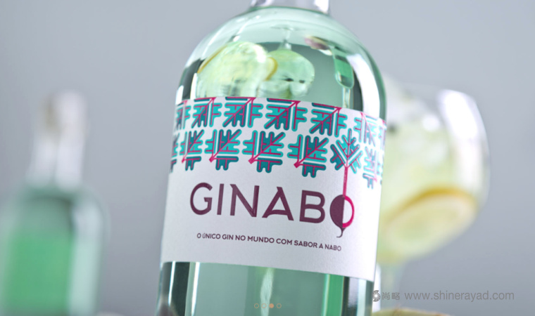 上海包装设计公司设计欣赏：萝卜味Ginabo 杜松子酒包装设计酒标设计6