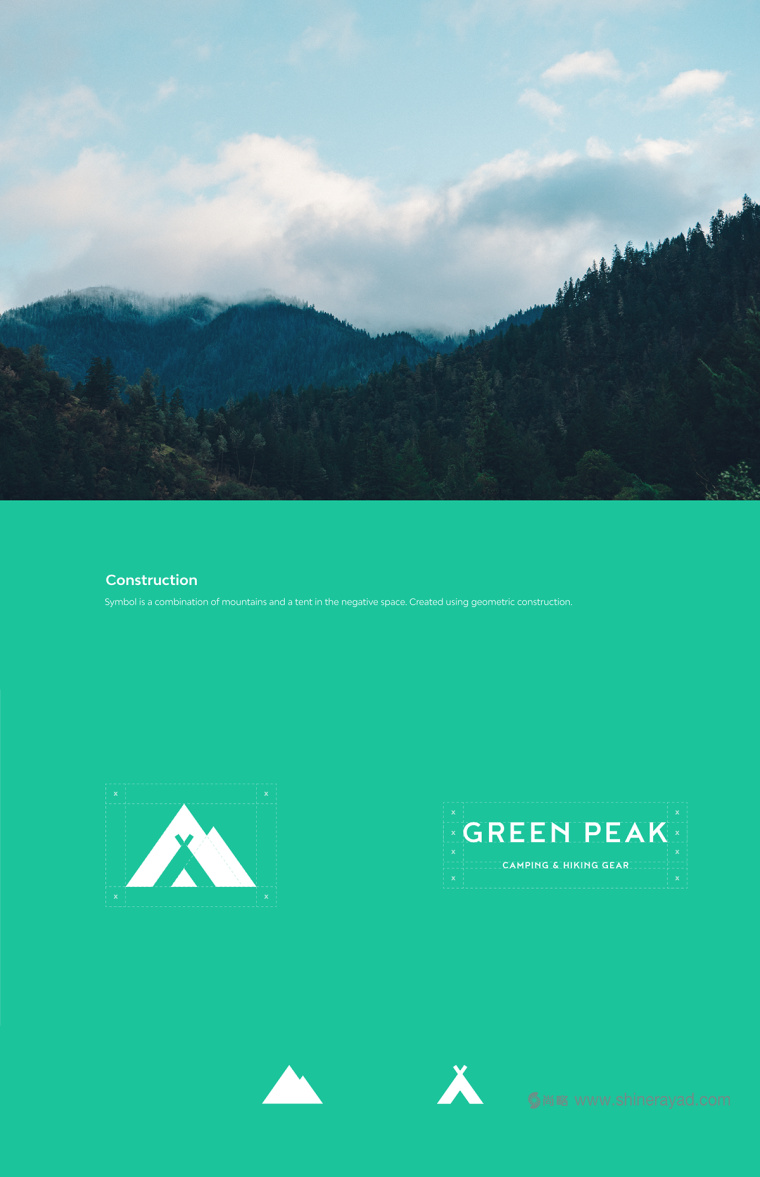 greenpeak远足野营户外装备logo设计上海logo设计公司