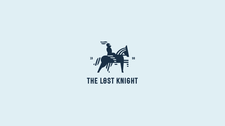 The Lost Knight商务公司蓝色骑士logo设计-上海logo设计-1