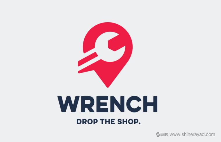 WRENCH 汽车维修店logo网站网页设计-上海logo设计公司1