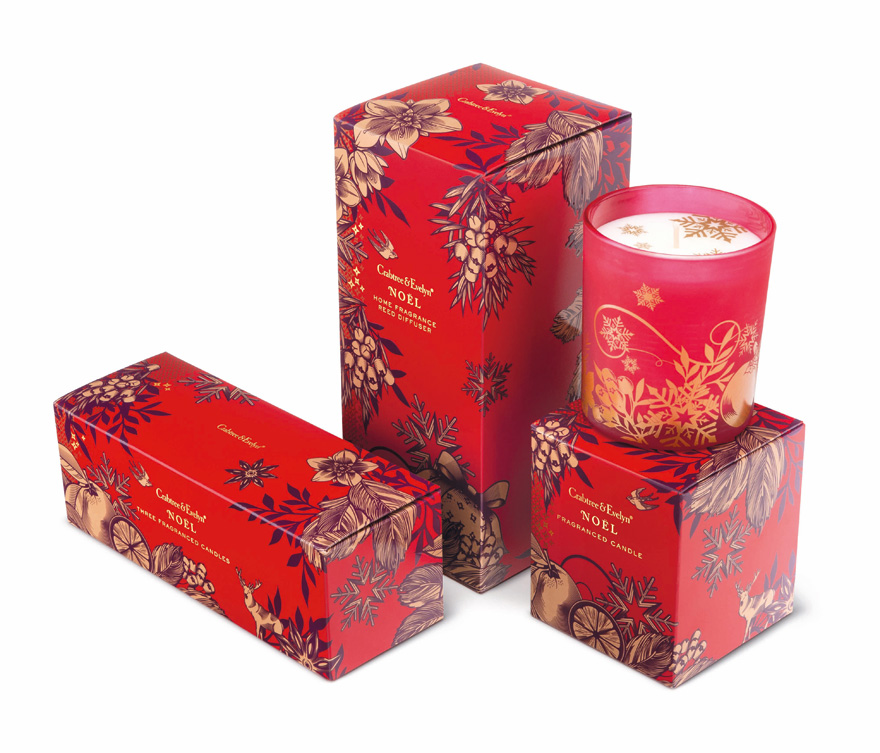 Noel Candle 蜡烛包装设计植物插画设计红色装--上海包装设计公司-上海品牌设计公司1