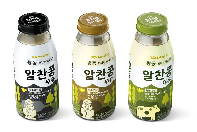 上海食品包装设计公司设计欣赏：韩国Alchan品牌豆浆豆奶包装设计1