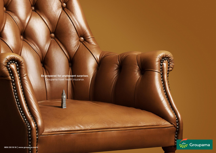 上海广告公司分享：安盟保险集团旅行健康保险平面广告创意设计“椅子”篇