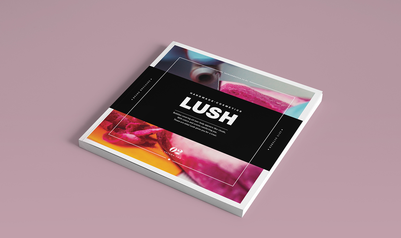 “方形”元素LUSH 糕点罐头美食学校画册设计－上海画册设计公司