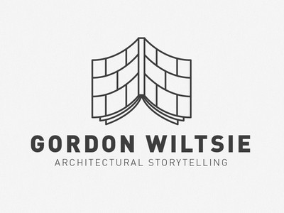 砖建筑的书logo设计