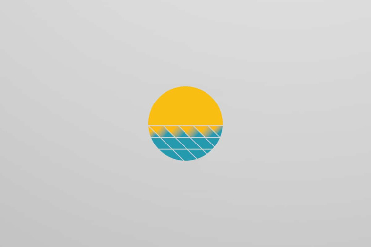 蓝色太阳能电网logo设计